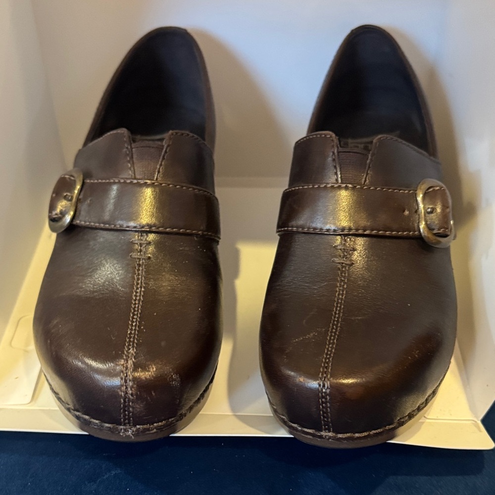 Dansko Tamara Dark Brown Leather Slip-Ons